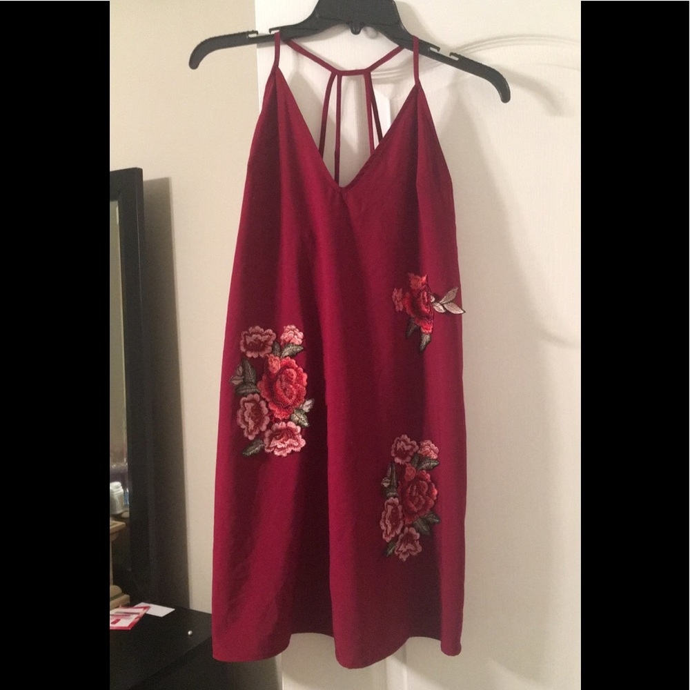 Beautiful flower embroidery dress